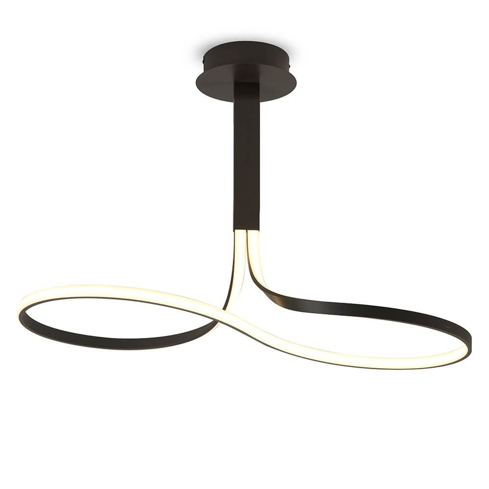 Nur Dimmbare LED-Deckenlampe 40W lang in elegantem, geschwungenem Design für moderne Räume.