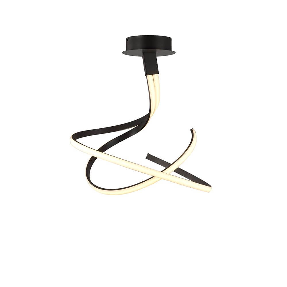 Nur Dimmbare Spiral LED-Deckenlampe mit geschwungener Form und hochwertiger Verarbeitung für stilvolle Räume.