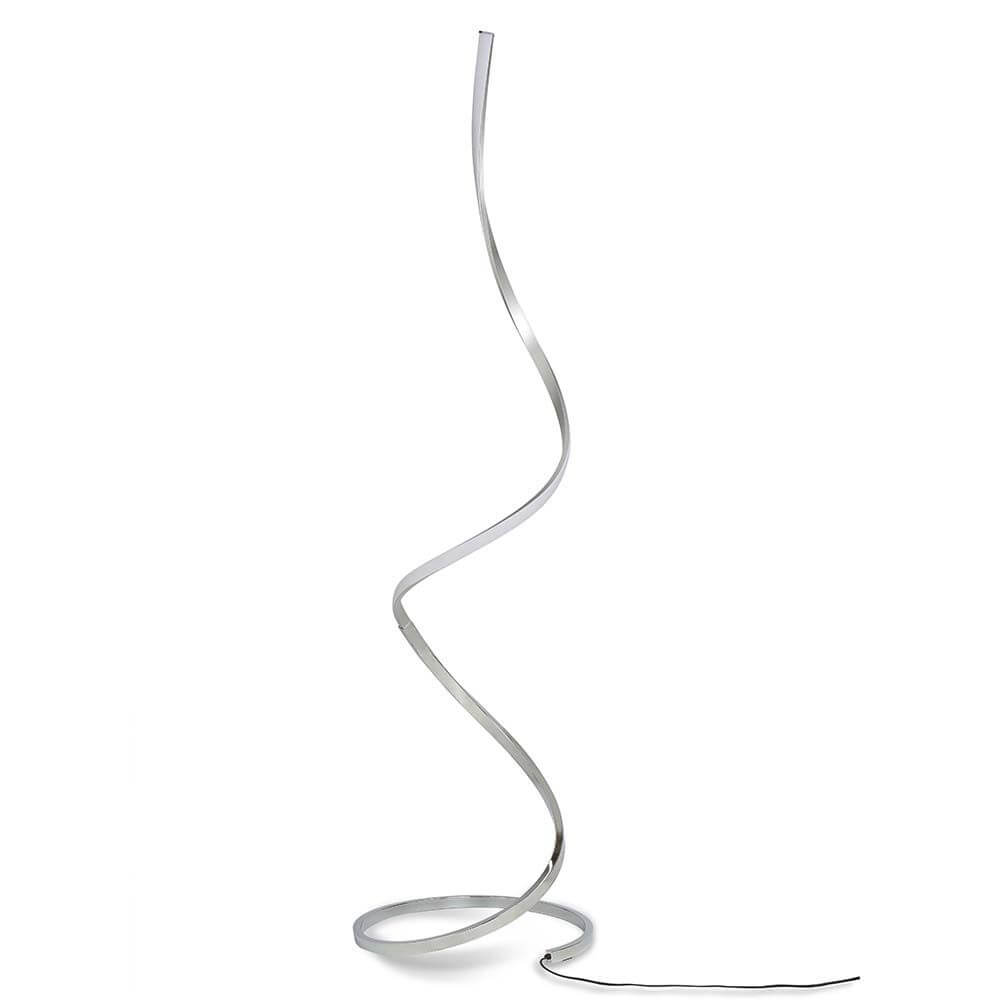 Nur Große Spiral LED-Stehlampe Dimmbar in eleganter, geschwungener Form aus Metall.