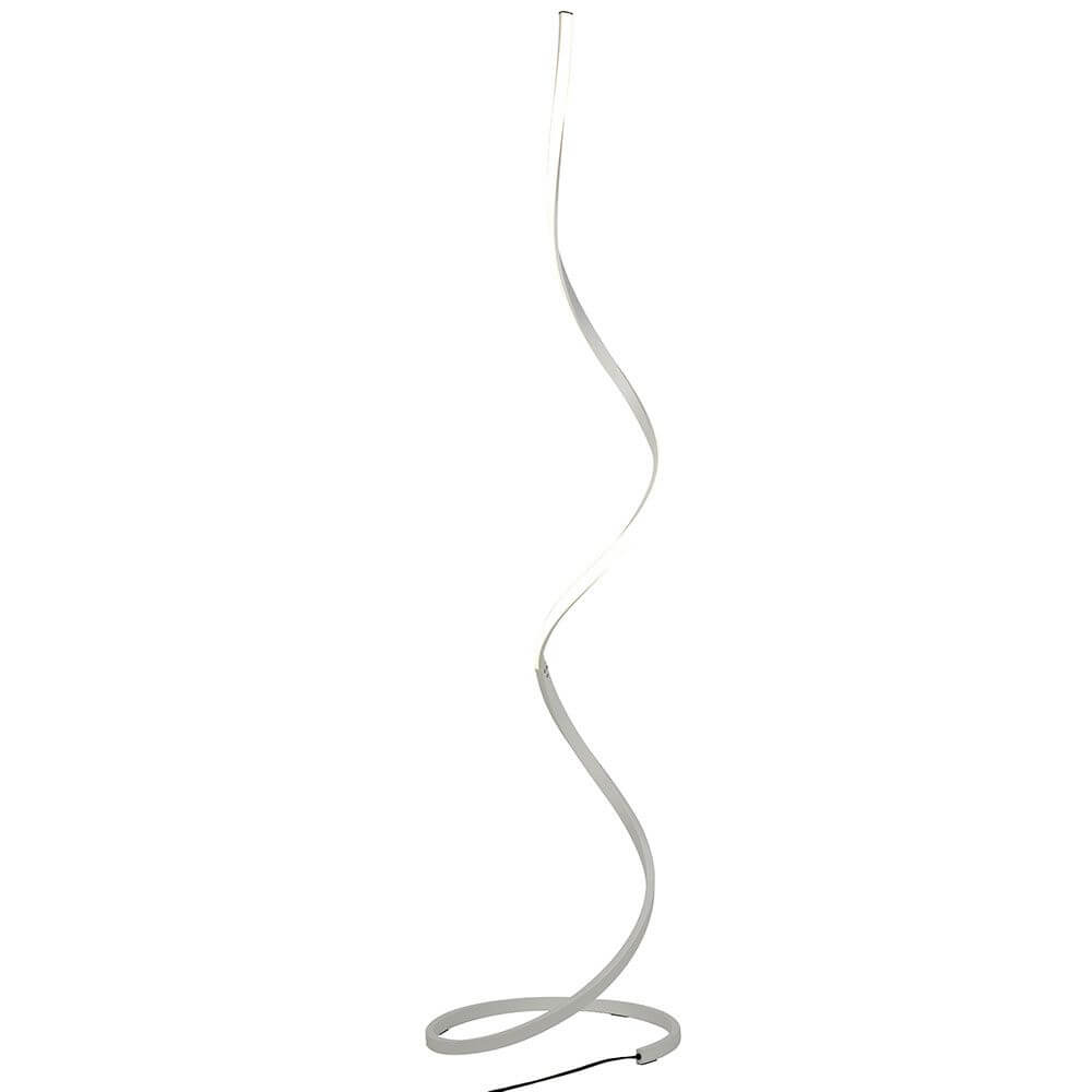 Nur Große Spiral LED-Stehlampe Dimmbar in modernem, geschwungenem Design aus Metall und Kunststoff.