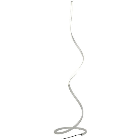 Nur Große Spiral LED floor lamp Dimmable in a modern, curved design made of metal and plastic.