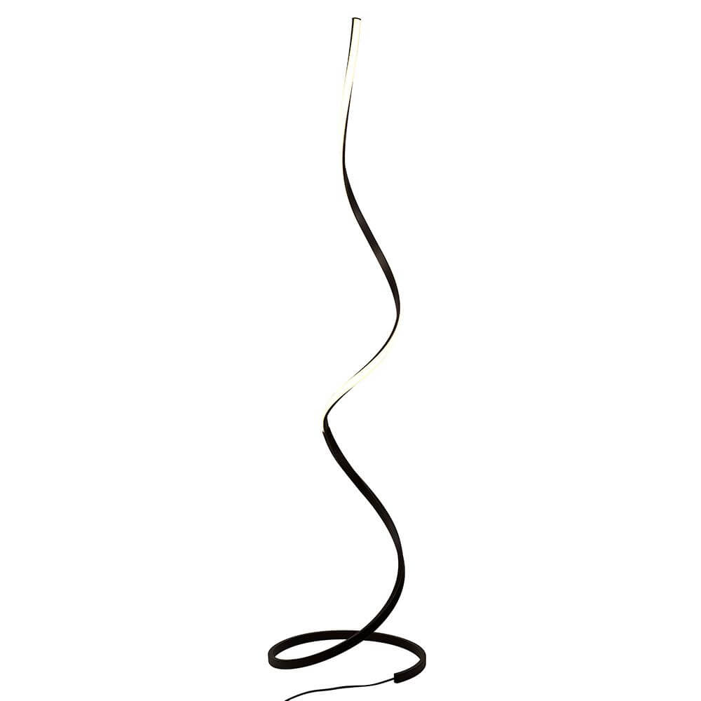 Modern und elegante Nur Große Spiral LED-Stehlampe Dimmbar mit geschwungener Form, ideal für Wohnzimmer.