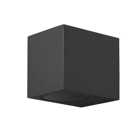Outdoor square wall light Kandanchu in an elegant, angular design with a robust construction.