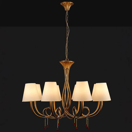 Paola Pendelleuchte 8-flammig mit elegantem Design und runder Form, ideal für moderne Flure.
