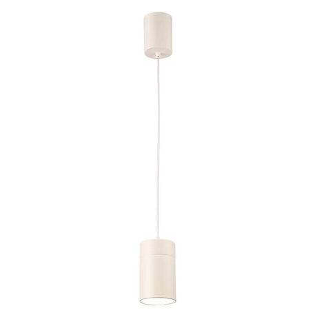 Pendellampe Aruba Klein in Weiß mit runder Form und elegantem Design für Wohnzimmer und Essbereiche.
