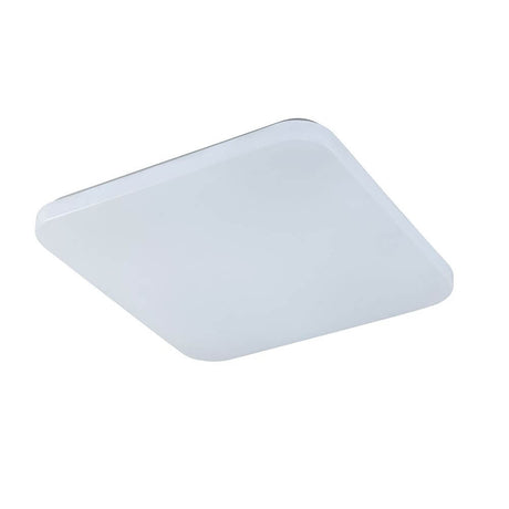 QuatroII Mittelgroße Deckenleuchte LED Weiß in quadratischer Form, modernes Lichtdesign in Weiß.
