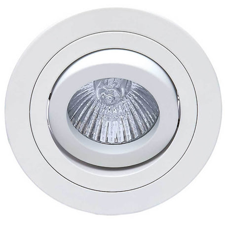 Runde Einbauleuchte Basico GU10 in Weiß, ideal für moderne Eingangsbereiche und stilvolle Wohnräume.