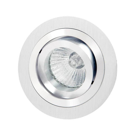 Runde Einbauleuchte Basico Gu10 in Metall mit klarer Lichtquelle für moderne Räume.