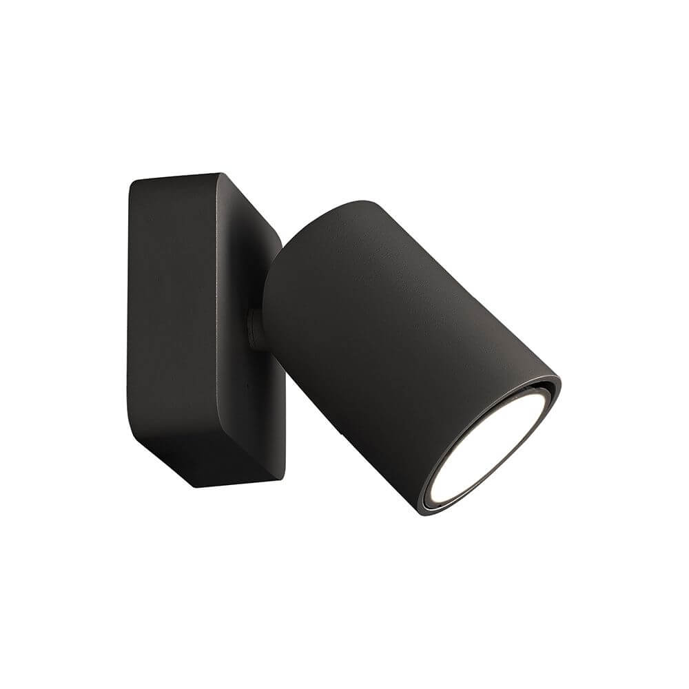 Sal Wandstrahler ohne Schalter in modernem, schwarzem Design, ideal für stilvolle Wohn- und Essbereiche.