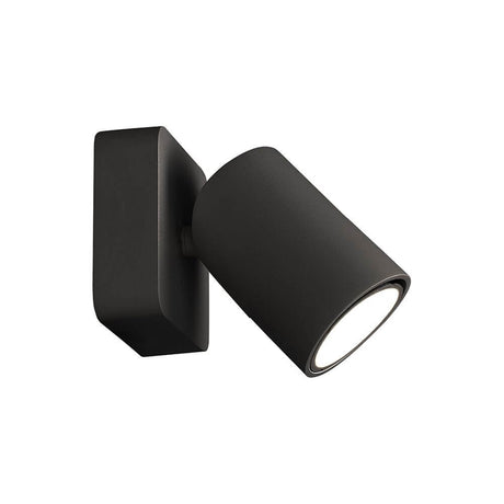 Sal Wandstrahler ohne Schalter in modernem, schwarzem Design, ideal für stilvolle Wohn- und Essbereiche.