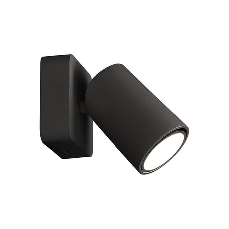 Sal vægspot med afbryder i moderne design af aluminium og jern.