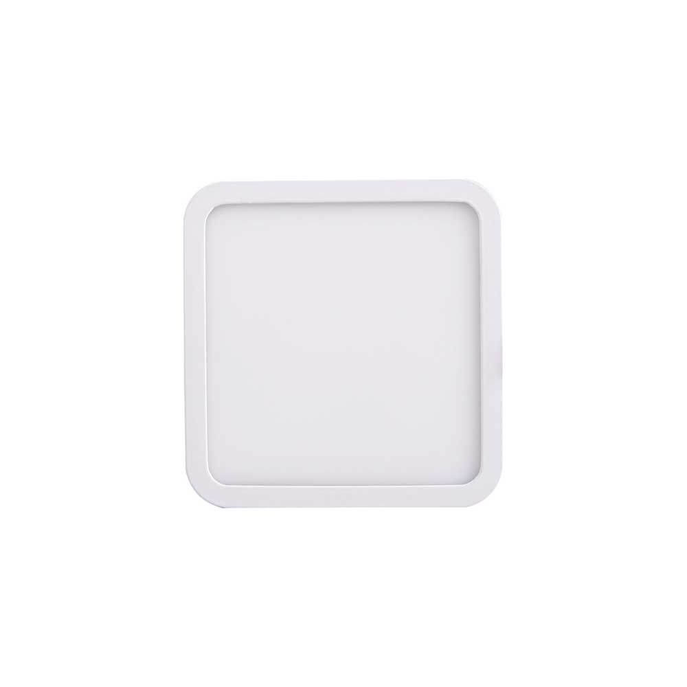 Saona Decken-LED-Einbauleuchte quadratisch Weiß-Matt in quadratischer Form und Weiß-matt Finish.