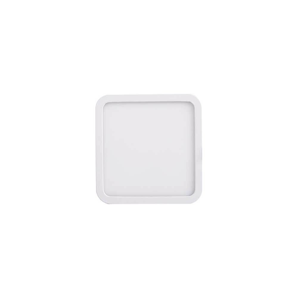 Saona Decken-LED-Einbauleuchte quadratisch Weiß-Matt in eckigem Design, ideal für moderne Beleuchtung.