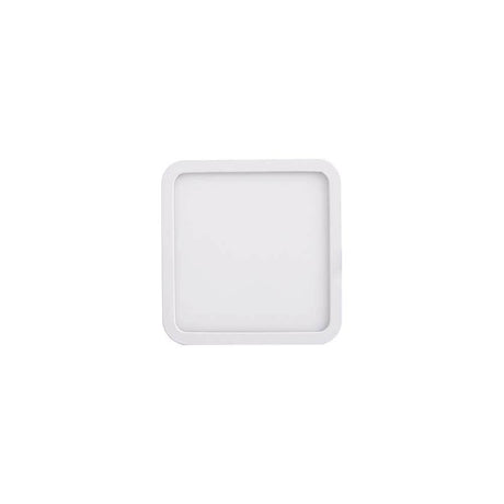 Saona plafonnier-LED-spot encastré carré Blanc mat au design anguleux, idéal pour un éclairage moderne.
