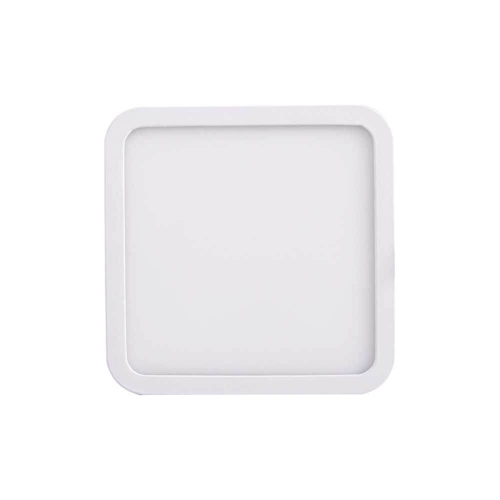 Saona Decken-LED-Einbauleuchte quadratisch Weiß-Matt mit quadratischer Form und mattem weißen Design.