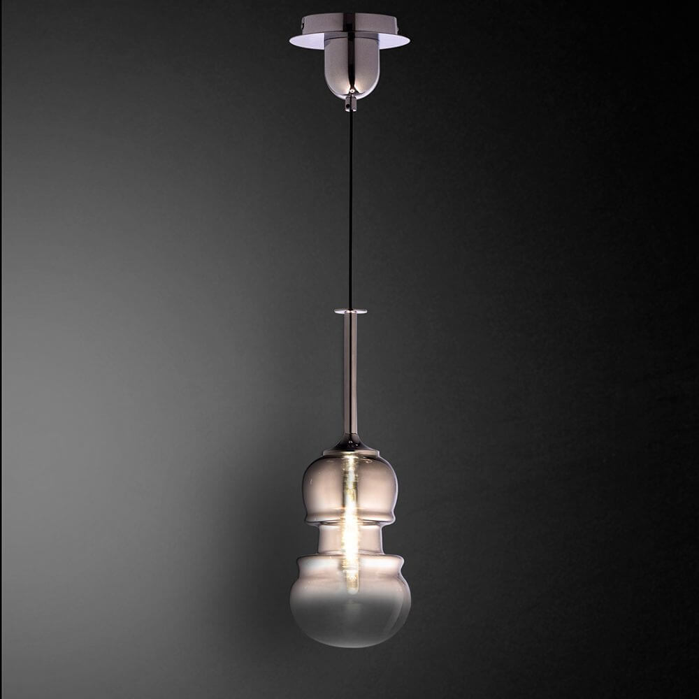 Sonata Geigen-Pendelleuchte in modernem Lichtdesign aus Metall und Glas, hängend und stilvoll.