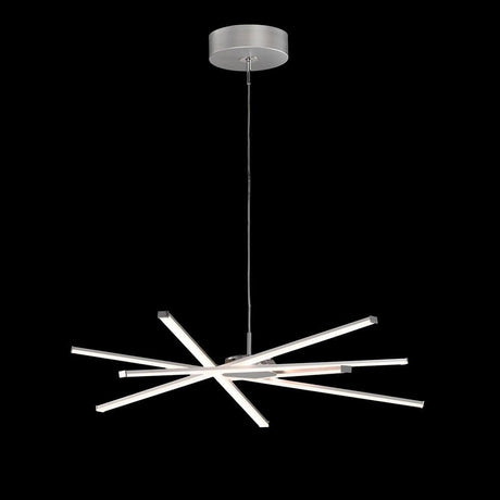 Star LED-Hängeleuchte Dimmbar mit modernem Lichtdesign und dekorativer Form in Silber und Chrom.