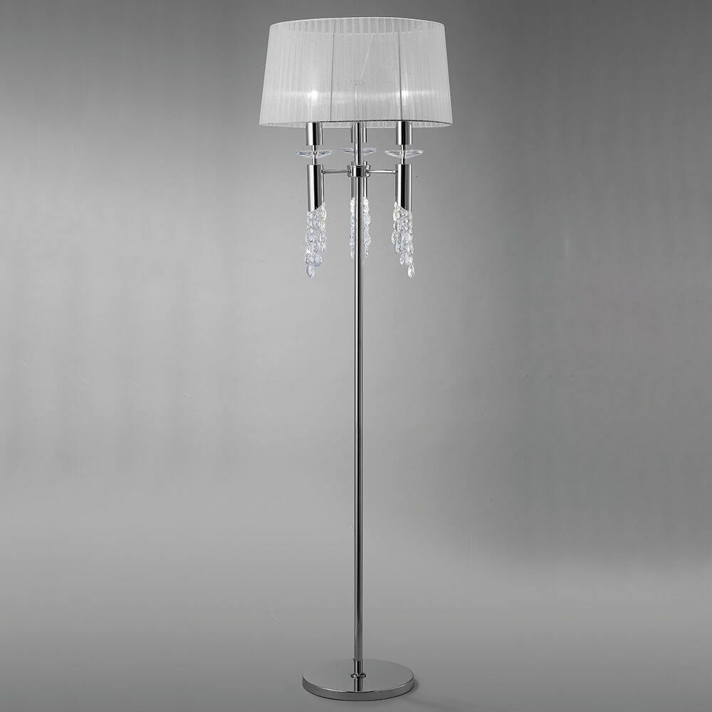 Tiffany Stehleuchte mit elegantem Design und runder Form, ideal für Wohnzimmer und Essbereiche.