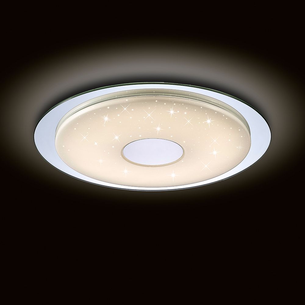Virgin funkelnde LED-Deckenlampe mit Fernbedienung Weiß – stilvolle runde Deckenleuchte mit hochwertiger Verarbeitung.