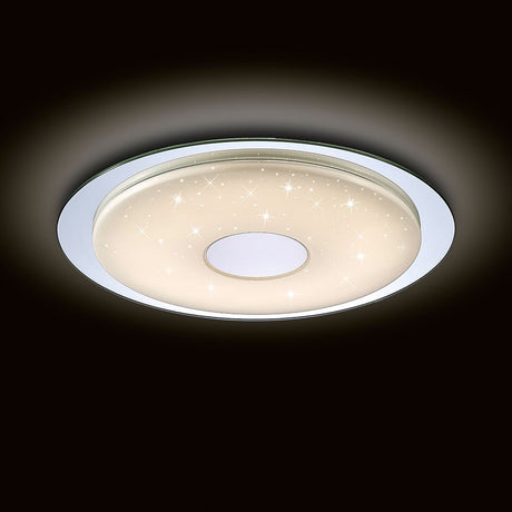 Virgin funkelnde LED-Deckenlampe mit Fernbedienung Weiß – stilvolle runde Deckenleuchte mit hochwertiger Verarbeitung.
