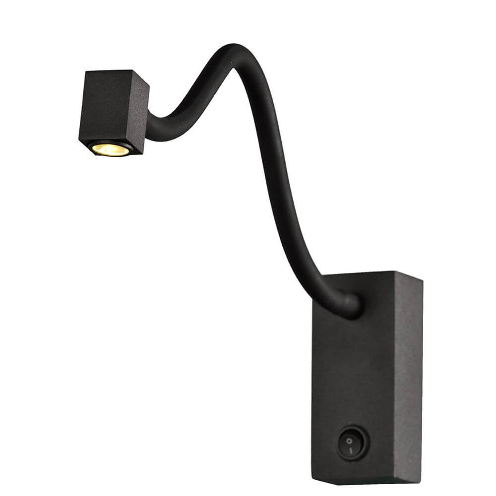 LED-Wandlampe Eckig Boavista mit Lesearm in modernem Design und hochwertiger Verarbeitung