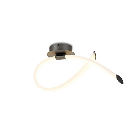 LED-Wandleuchte Schleife Armonia in geschwungener Form aus Metall und Kunststoff.