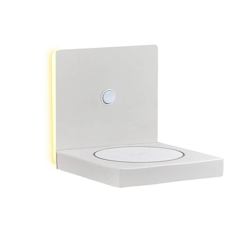 Zanzibar quadratische LED-Wandleuchte mit Ladestation in modernem Design und hochwertiger Verarbeitung.