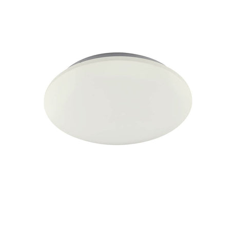 Zero II Weiß LED-Deckenlampe Warm Light mit runder Form und weißem Acrylverkleidung.