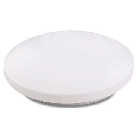 Zero Smart LED-Deckenleuchte Weiß in runder Form aus Metall und Acryl, ideal für stimmungsvolles Licht.
