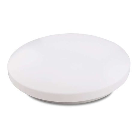 Zero Smart LED-Deckenleuchte Weiß in runder Form aus Metall und Acryl, stilvolle und moderne Lichtquelle.