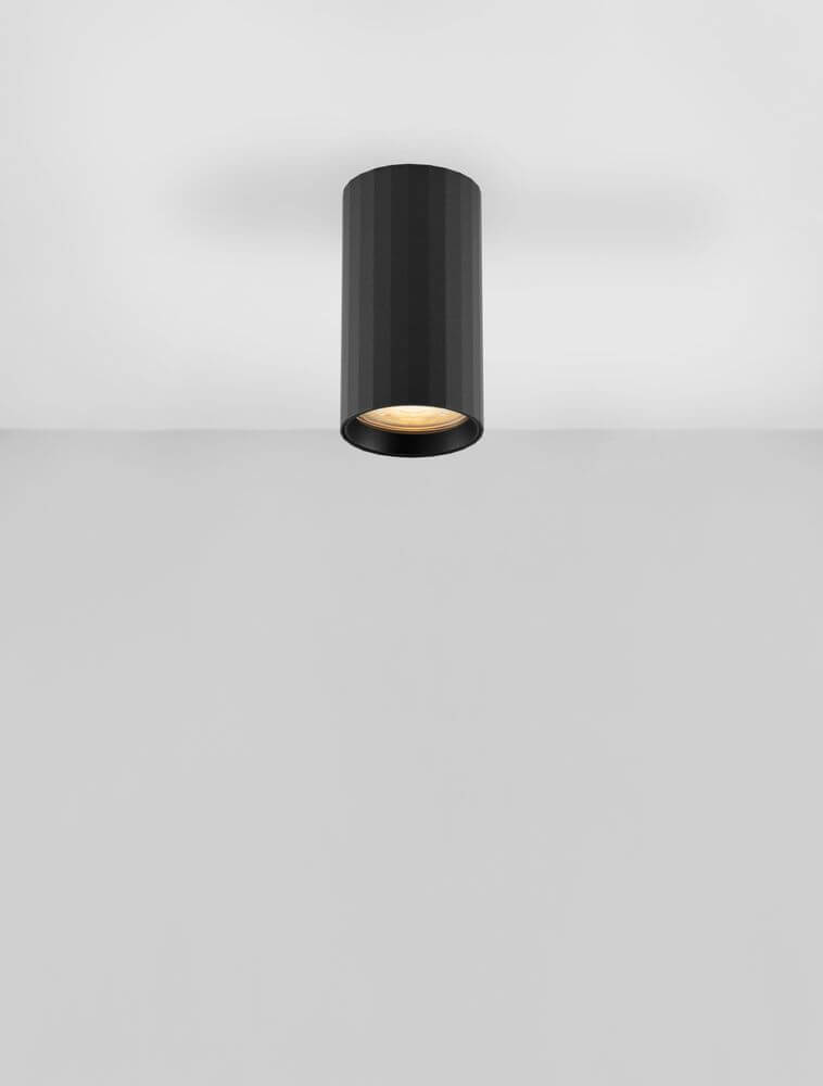 Mare Deckenleuchte GU10 Ø 5,5cm in elegantem Schwarz, ideal für moderne Wohnräume.