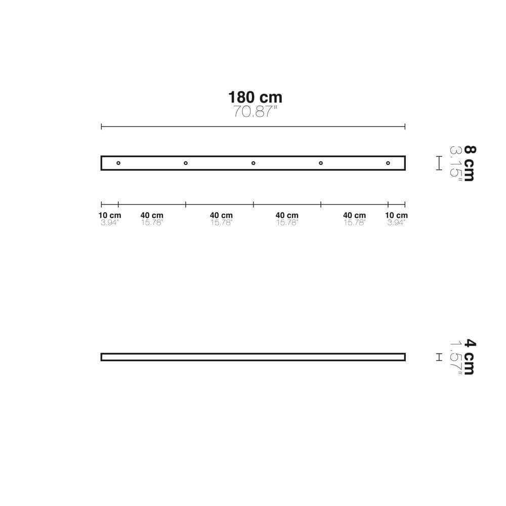 Barre di lampade a baldacchino multipli individualmente