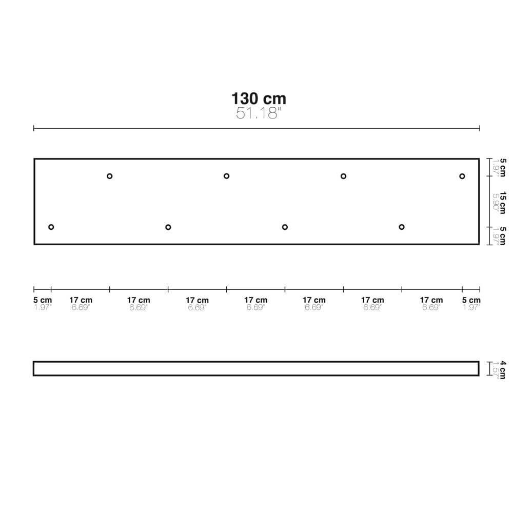 Barre di lampade a baldacchino multipli individualmente