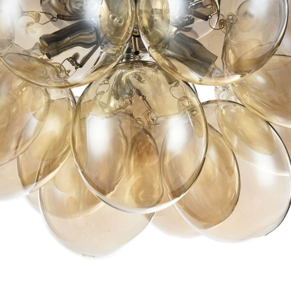 Balbo Deckenleuchte mit runden Glasdiffusoren und robustem Metallkorpus