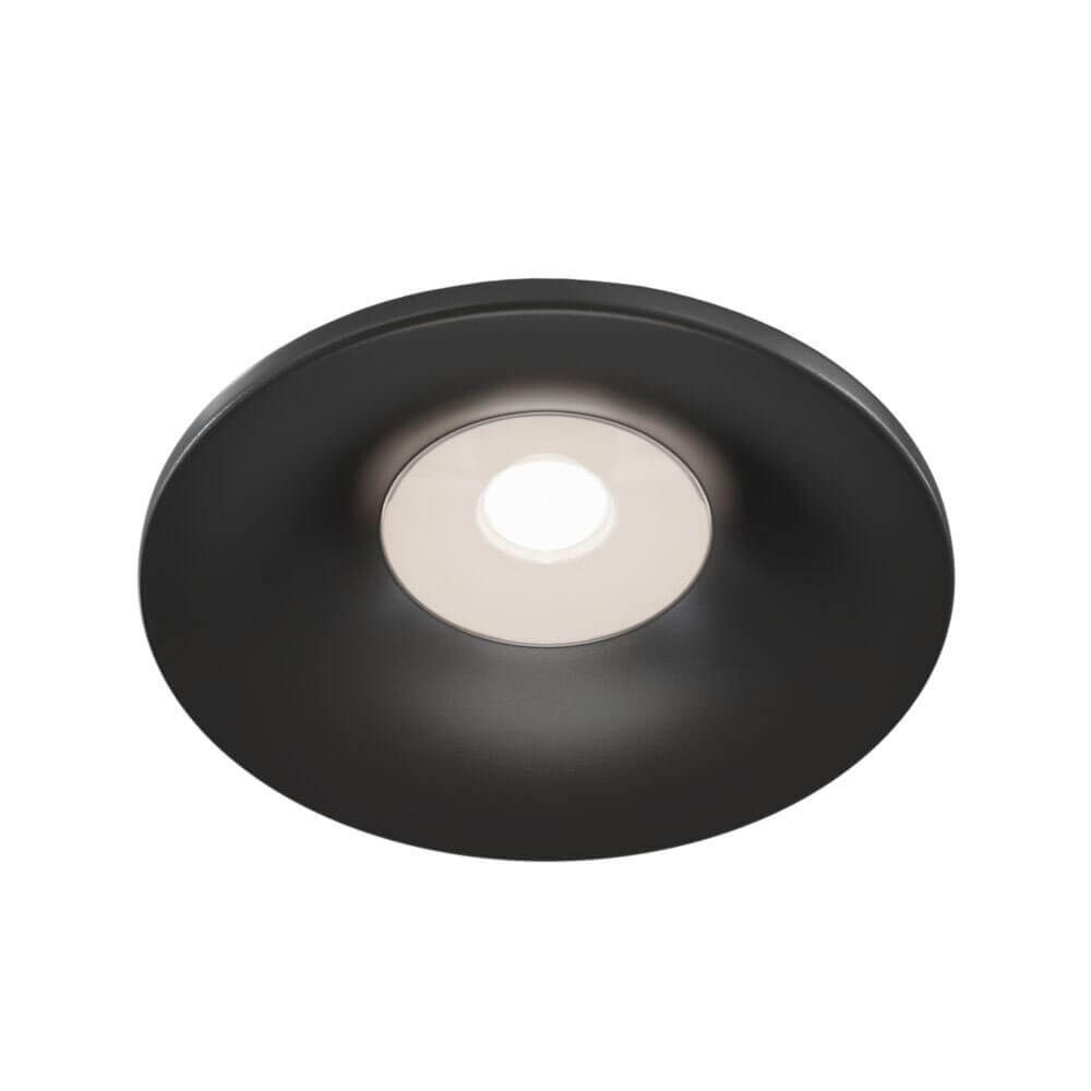 Barret Einbauspot rund in modernem Design, tief versenkt, aus robustem Metall gefertigt.