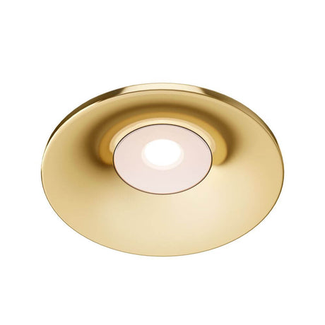 Barret forsænket spotlight rund i guld med dybt forsænket lampekant og moderne design.