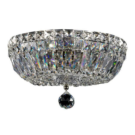 Basfor crystal chandelier, 3-light, with diamond-shaped crystals and elegant design.