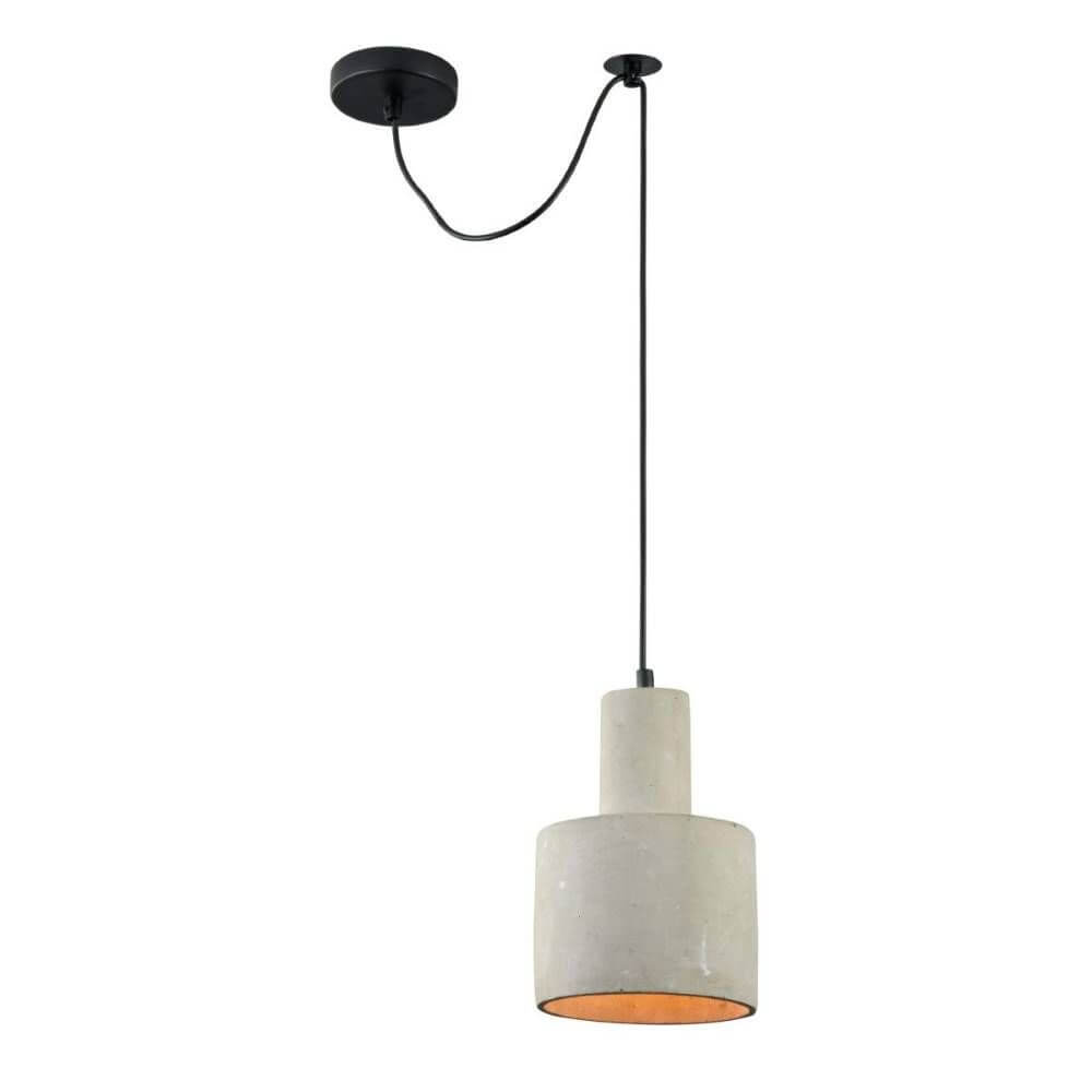 Broni Beton-Pendellampe Ø 16cm mit modernem Design und höhenverstellbarem Beton-Diffusor.