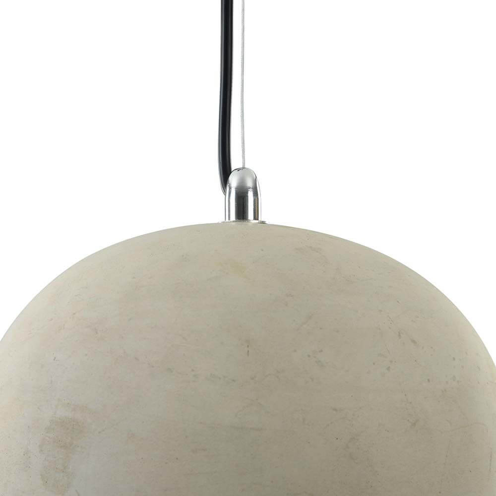 Broni Pendelleuchte Ø 20cm Grau - dekorativer Lampenschirm aus Beton mit Metallbefestigung.