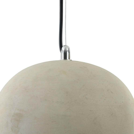 Suspension Broni Ø 20 cm gris - abat-jour décoratif en béton avec fixation en métal.