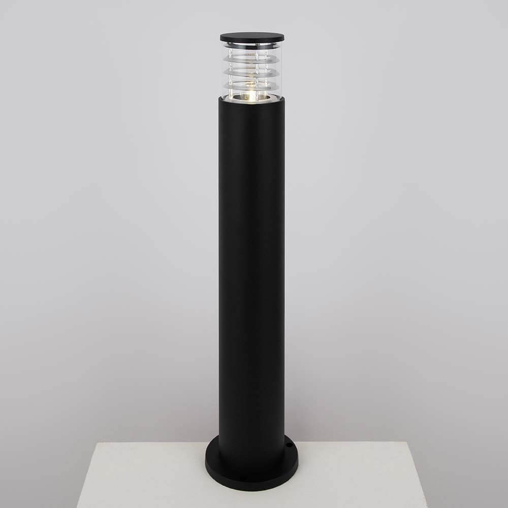 Bronx Pollerleuchte IP54 aus Metall mit Glasdiffusor, temperatur- und korrosionsbeständig.