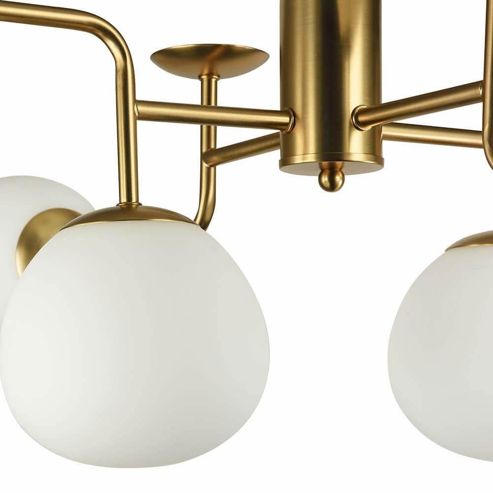 Erich Hängeleuchte mit Metallrahmen und mattierten Glasdiffusoren, elegantes Design für moderne Innenräume.