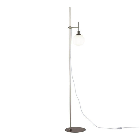 Erich floor lamp 155 cm made of high-quality metal with frosted glass diffusers, adjustable and modern.