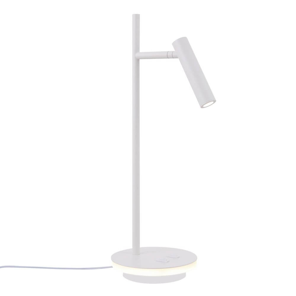 Estudo LED-Tischleuchte aus Metall mit drehbarem Lampenschirm für dekorative Beleuchtung.