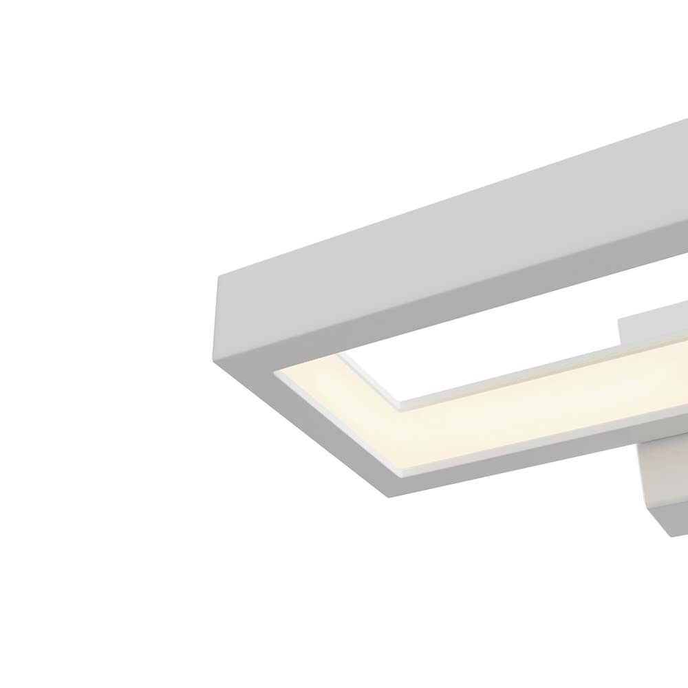 Everett LED Wandleuchte mit sandgestrahlter weißer Ausführung und integriertem LED Modul.