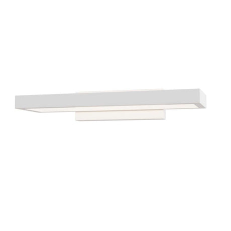 Everett LED Wandleuchte mit metallrahmen und sandgestrahlter weißer Ausführung, integriertes LED Modul.