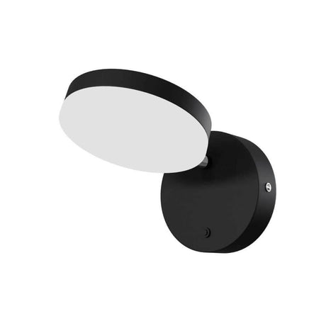 Applique murale Fad LED noire avec abat-jour cylindriques, orientables et fonction de variation douce.