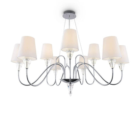Elegant Florero lille lysekrone med ti lampeskærme i moderne design.