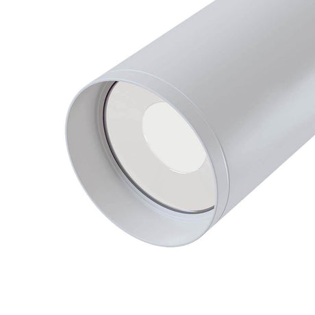 Focus loftslampe Spot i hvidt, pulverlakeret aluminiumshus, justerbar 180° vandret og 90° lodret.