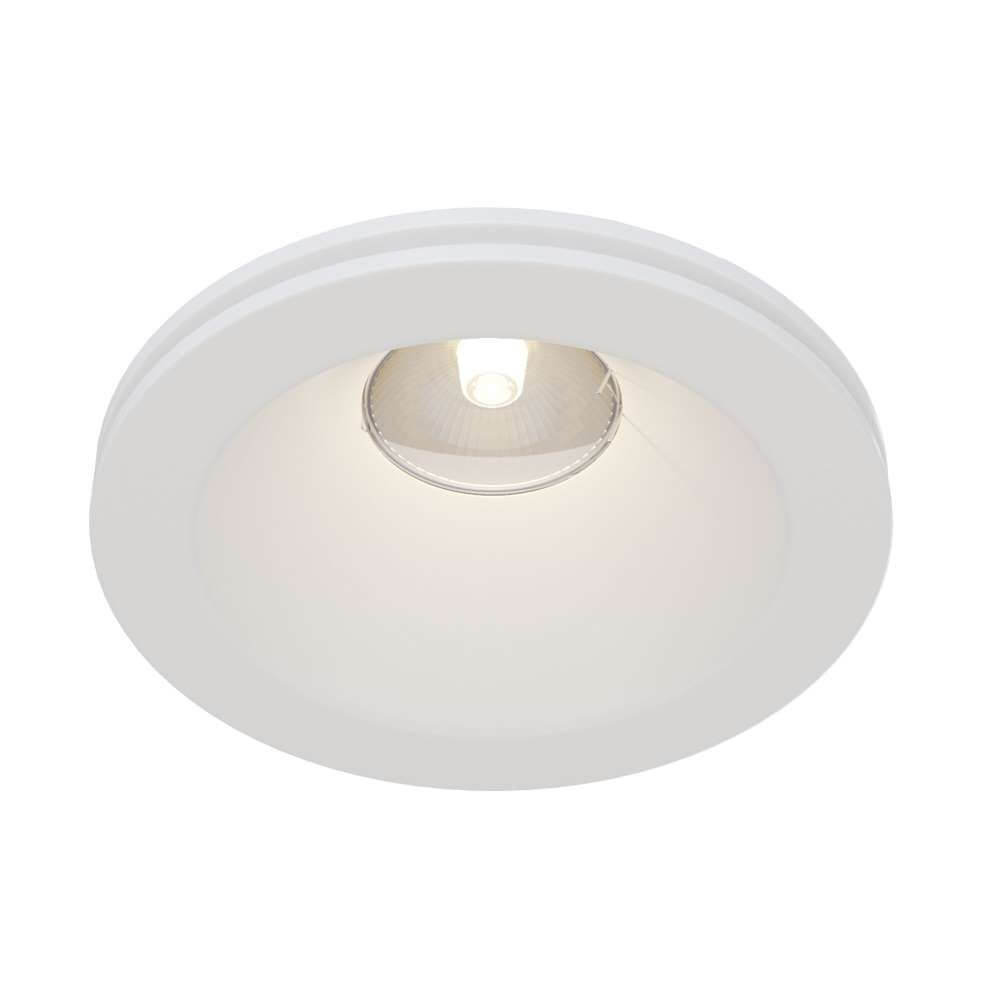Gyps Moderne Einbau Downlight Ø 13cm, weiße Einbauleuchte, bemalbar, ideal für Wand- und Deckenbeleuchtung.